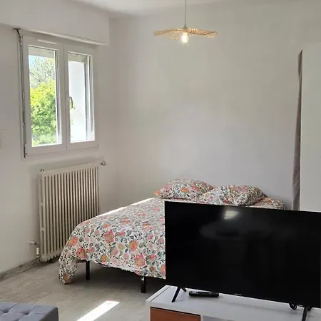 Appartement Pied-a-terre Equipe Avec Coin Nuit Et Jardin